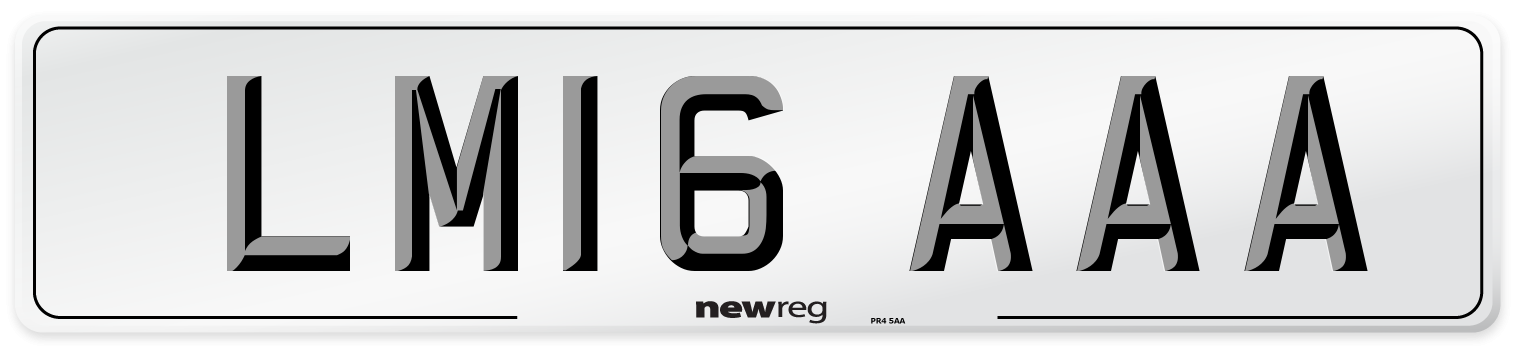 LM16 AAA Number Plate from New Reg